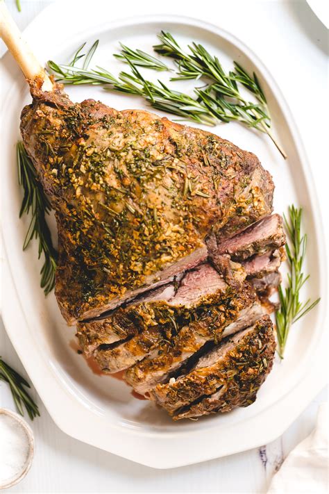 Garlic Herb Roasted Leg of Lamb - Andie Mitchell