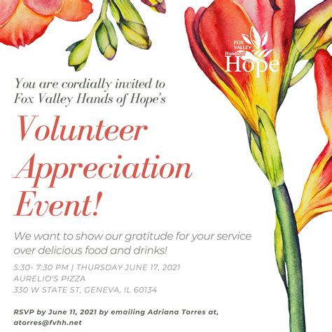 Volunteer Appreciation Event 2021 | Fox Valley Hands of Hope