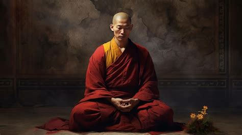 Premium AI Image | Tibetan Monk in Meditation