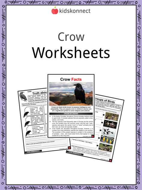 Crow Worksheets & Facts | Origin, Habitat, Conservation