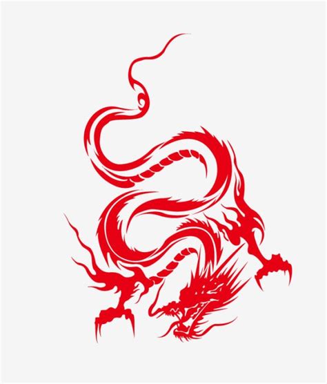 Cunning stealing up red-ink dragon tattoo design - Tattooimages.biz