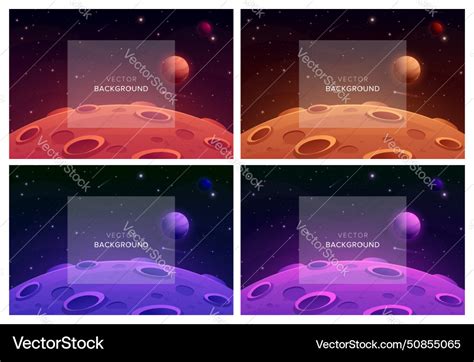 Mars surface landscape background Royalty Free Vector Image