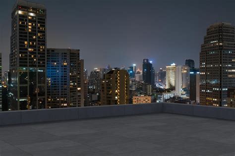 Premium Photo | Panoramic bangkok skyline view concrete observatory ...