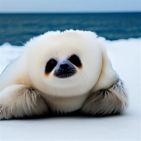 Fluffy Baby Seal