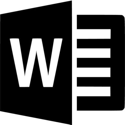 Black microsoft word icon - Free black office icons