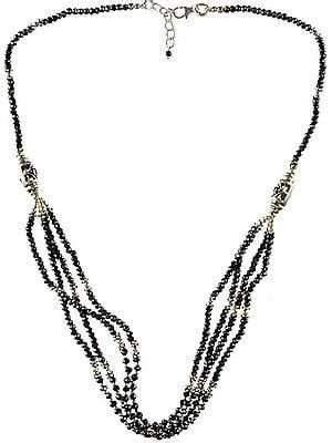 Faceted Hematite Beaded Necklace | Exotic India Art