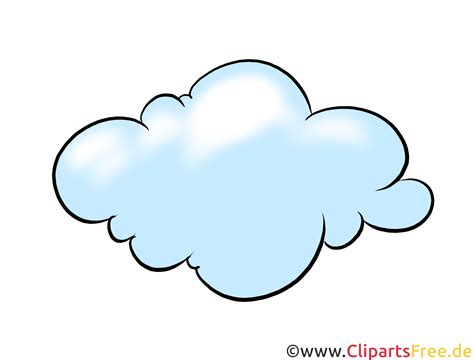 Blå sky clipart, illustration, billede gratis