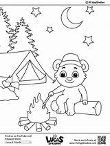 Free Campfire Coloring Page sketch template