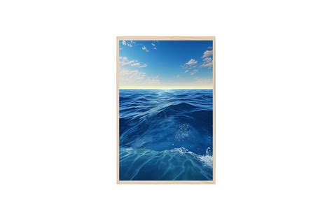 Ocean Horizon Art Digital Download, Seascape Painting, Large Printable ...