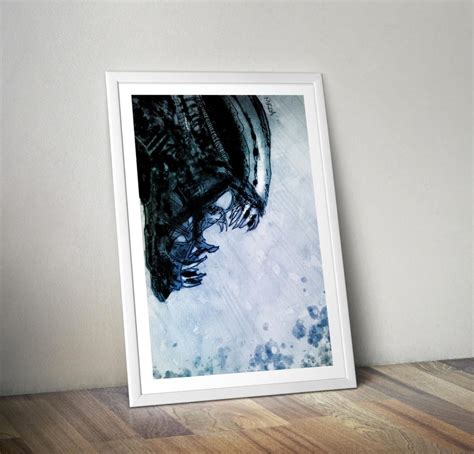 Alien Movie Poster Xenomorph Art Print 80s Vintage Print - Etsy