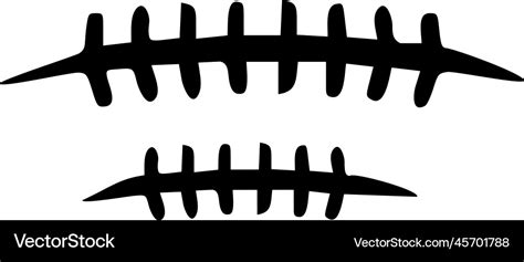 American football ball laces image Royalty Free Vector Image