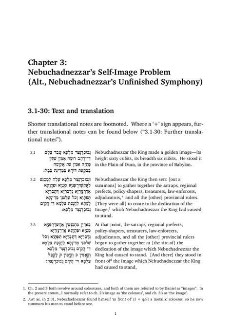 (PDF) Commentary On Daniel :: Chapter 3 (3.1-30) | James Bejon - Academia.edu