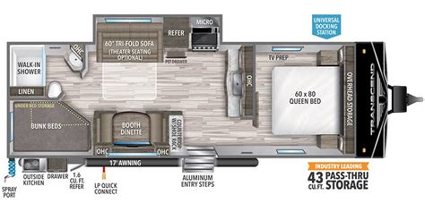 2022 Grand Design Transcend Xplor 261BH Travel Trailer Specs