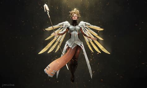 Mercy Overwatch Game Art Wallpaper, HD Games 4K Wallpapers, Images and Background - Wallpapers Den