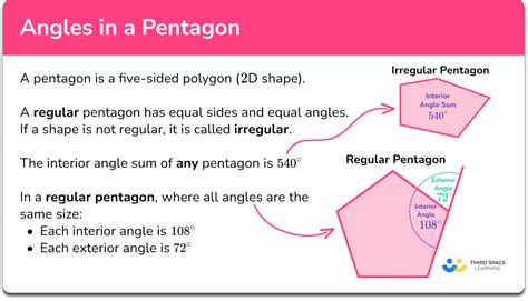 Angles In A Pentagon - GCSE Maths - Steps & Examples