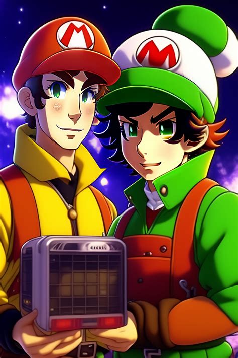 Lexica - Mario and Luigi smoke weed in Paris, anime style