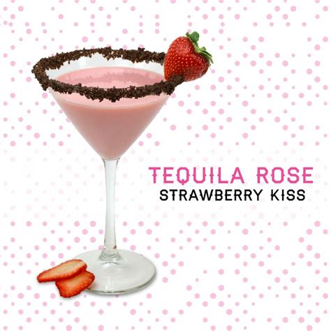 Strawberry Kiss 1 oz. Tequila Rose .5 oz. light rum 1 oz. chocolate liqueur 1 oz. half and half ...