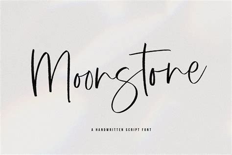 Moonstone - A Handwritten Script Font (429093) | Script | Font Bundles