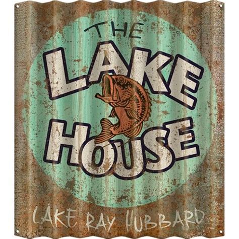 The Lake House Distressed Corrugated Metal Personalized Sign | Lake ...