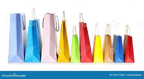 Colorful Paper Shopping Bags Stock Image - Image of container, branding: 131511965