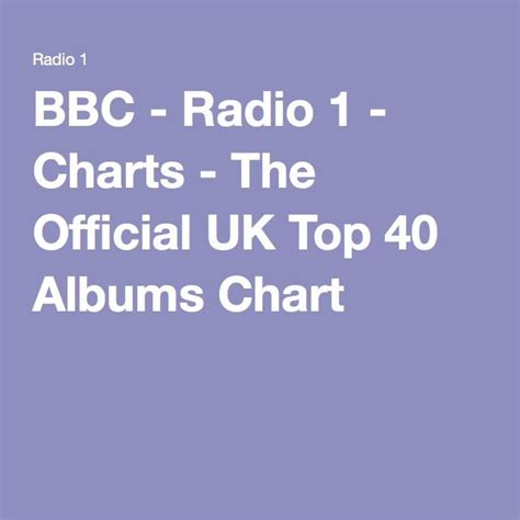 BBC - The Official UK Top 40 Albums Chart | Albums chart, Chart, Album