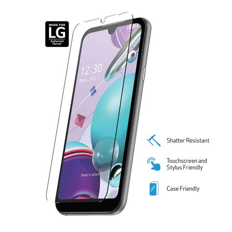 DuraGlass Tempered Glass Screen Protector for LG K31 Rebel, LG Aristo ...