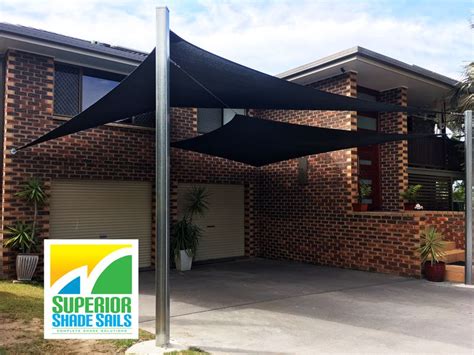 Brisbane Carport Shade Sails-Algester-Double-overlapping sun sails | Shade sail, Carport shade ...