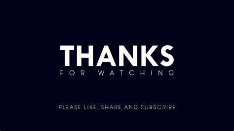 Thanks for Watching Text Outro Illustration, Please Like Share and ...