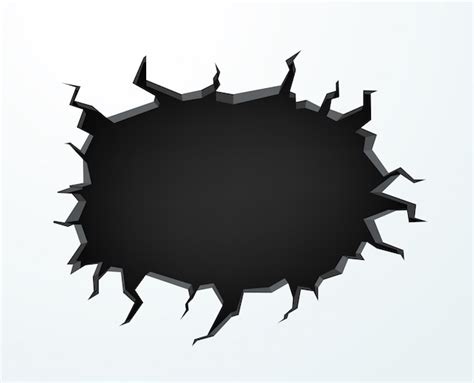 Premium Vector | Hole in a wall vector illustration.