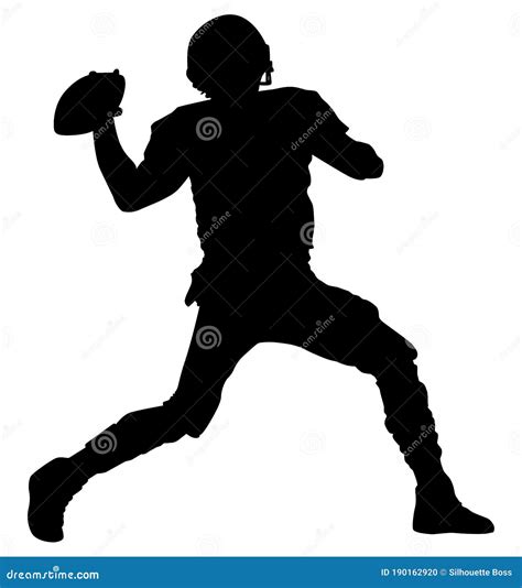 Silhouette Of A Football Player. Vector Illustration | CartoonDealer ...