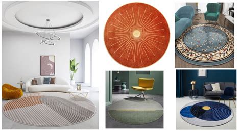 Living Room Round Rugs, Modern Round Rugs, Kitchen Round Rugs, Grey ...