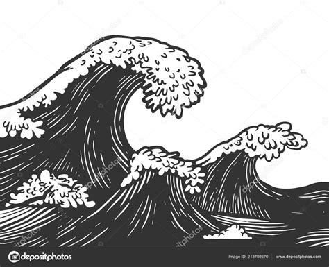 Ocean Waves Clip Art Black And White