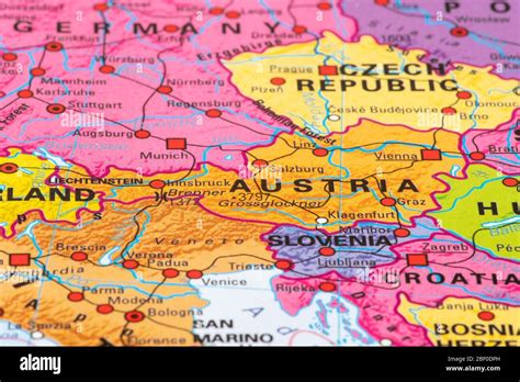 Europe, map of Austria Stock Photo - Alamy