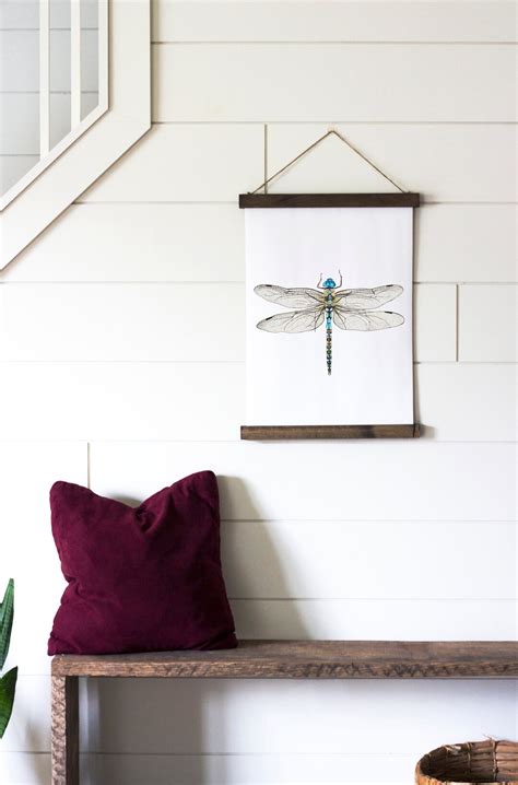 Dragonfly Hanging Canvas Art Watercolor Wall Art Wooden - Etsy