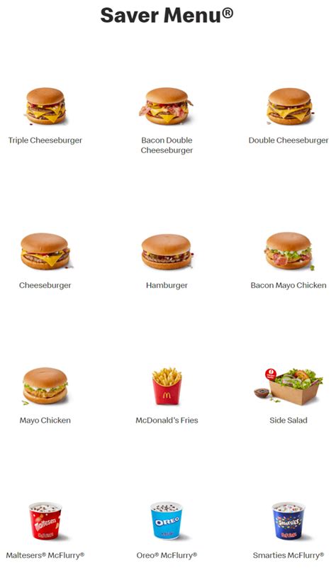 McDonald’s Menu UK Price List 2024