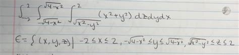 Solved triple integral | Chegg.com