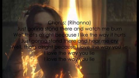 Eminem- Love The Way You Lie Ft. Rihanna (Lyrics) - YouTube