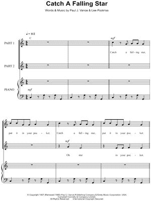 "Catch a Falling Star" Sheet Music - 5 Arrangements Available Instantly ...