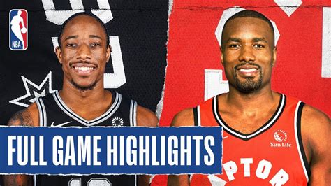 SPURS at RAPTORS | FULL GAME HIGHLIGHTS | January 12, 2020 - YouTube