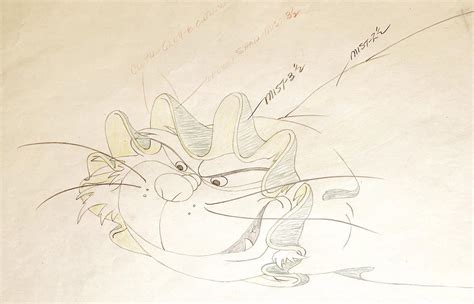 1950 RARE DISNEY CINDERELLA LUCIFER CAT ORIGINAL PRODUCTION ANIMATION DRAWING | #1974682025