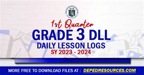 New! Grade 3 Daily Lesson Log - 1st Quarter DLL | SY 2023 - 2024 DLL