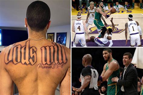 NBA star Jayson Tatum mocked after getting ‘Gods Will’ tattoo sprawled ...