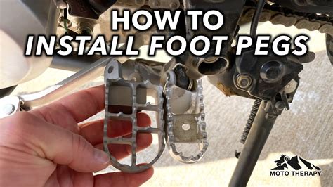 How to Install Motorcycle Footpegs (IMS and most others) - YouTube