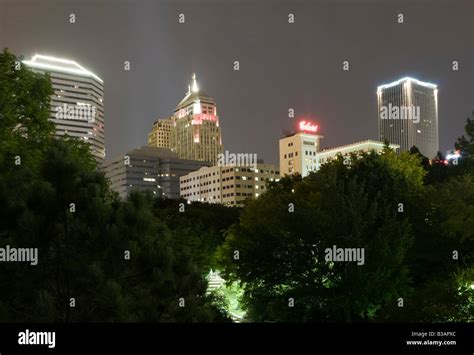 Downtown Oklahoma City at Night Stock Photo - Alamy