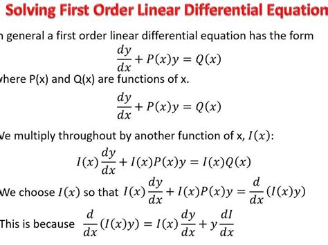 First Order Differential Equation Worksheet - Equations Worksheets