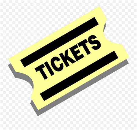 Concert Ticket Clipart - Ticket Clipart Png Emoji,Ticket Emoji - free ...