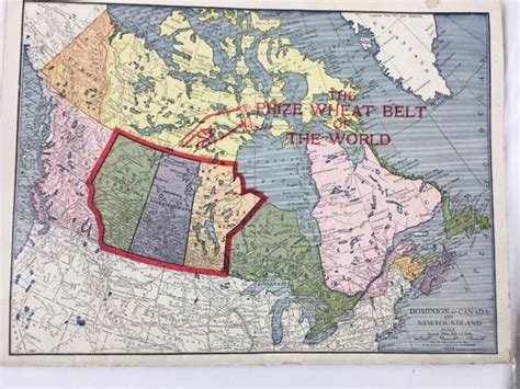 “Canada West” Advertsing Book Color Maps Of Western Canadian Provinces 1916 | eBay