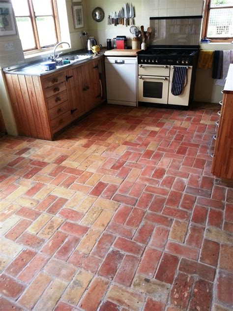 Unique Brick Kitchen Floor Restored in Wrestlingworth - Bedfordshire Tile DoctorBedfordshire ...