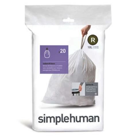 Simplehuman CW0201 Custom Fit Trash Can Liners (Code R)