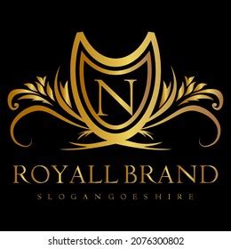 Royal Logo Design Gold Colored Letters Stock Illustration 2076300802 ...